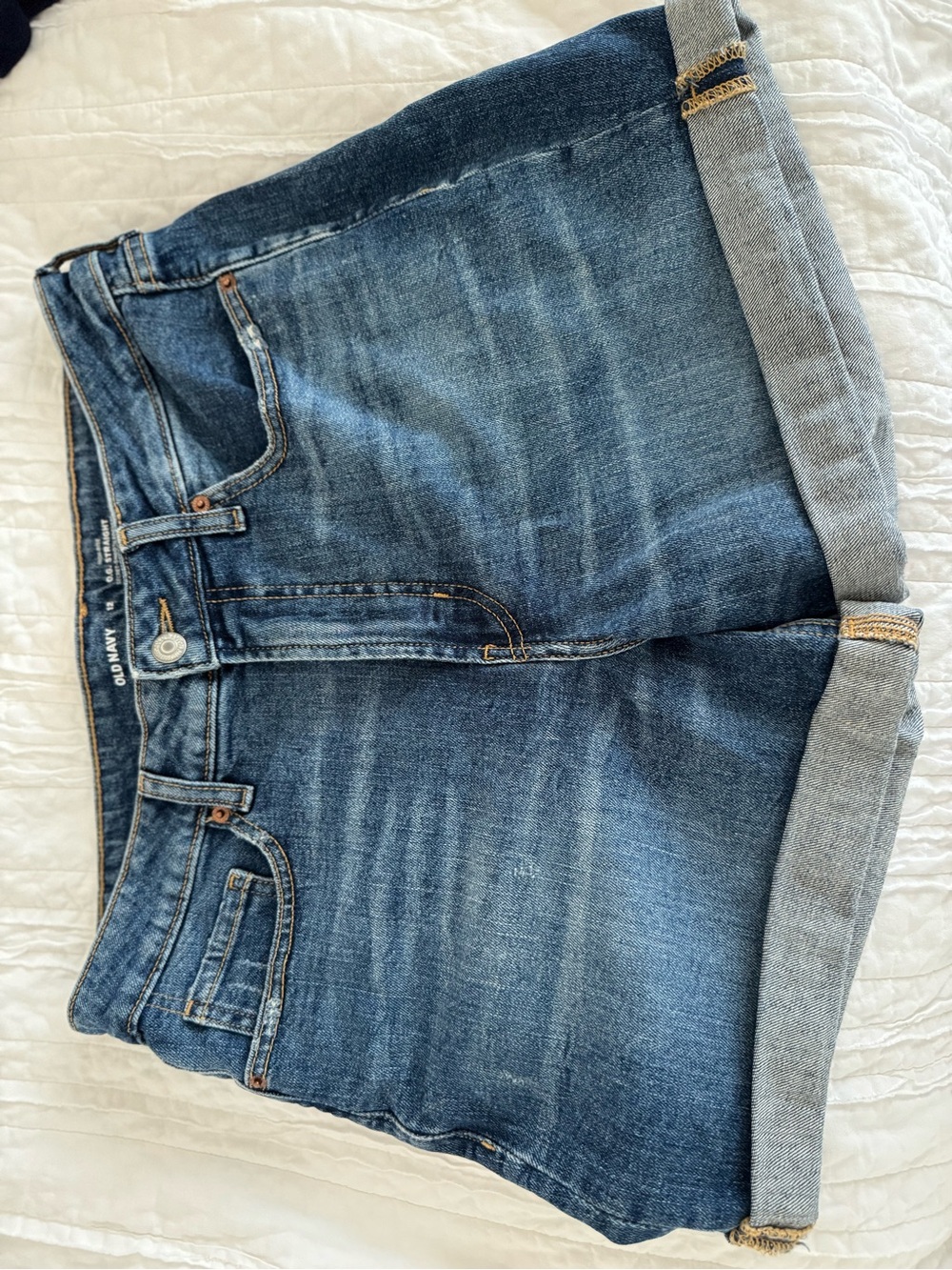 Old Navy Women's Blue Denim Cuffed Shorts